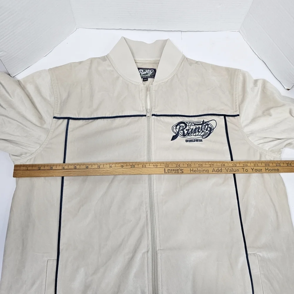 Runtz Around The World Velour Cream/Slate Men's Jacket Rare Sz XXL RUNTZ